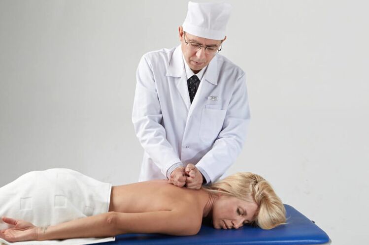 Massage mit zervikaler Osteochondrose